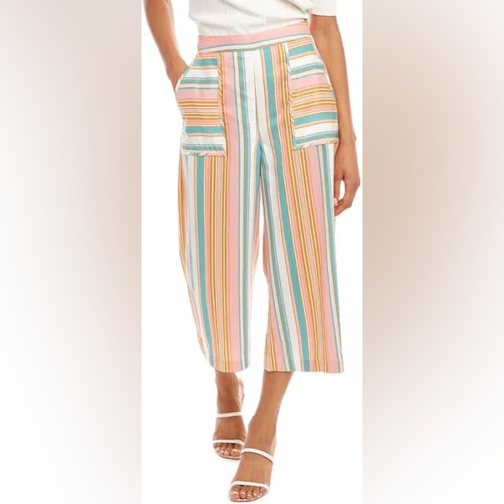 Ted Baker orange candy stripe pants
